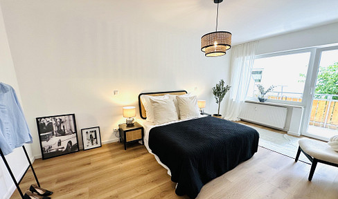 Frisch renovierte 3-Zimmer EG-Wohnung mit großem, sonnigen Balkon