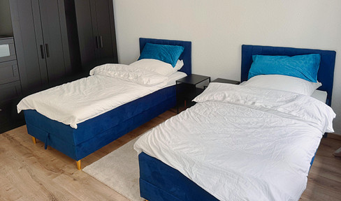 Modern apartment for up to 4 people - fully furnished with kitchen, bathroom & guest WC