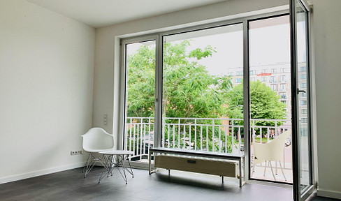 Campus Mitte - FREE OF PROVISION - from private, barrier-free 1-room apartment, 2nd floor with balcony