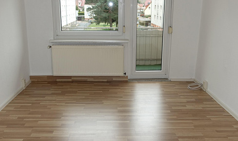 sunny 2-room apartment/balcony with laminate flooring