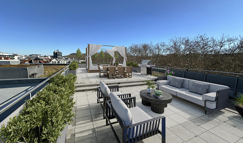 Exklusiver Wohntraum direkt an der Neckarpromenade mit 120 m² Dachterrasse