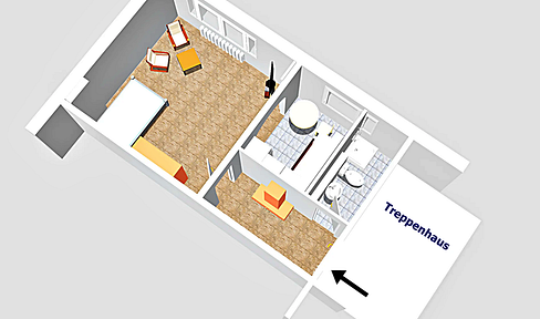 Furnished one-room apartment Berlin Charlottenburg from private owner