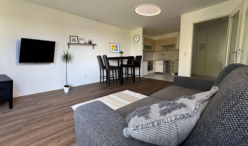 Frisch renoviert & voll möbliert – 2-Zimmer-Wohnung mit Westbalkon in Frankfurt