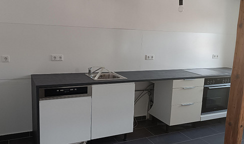 Freshly renovated 2-room apartment with fitted kitchen & new fridge in Aken (Elbe) - 1st floor, 37 m²