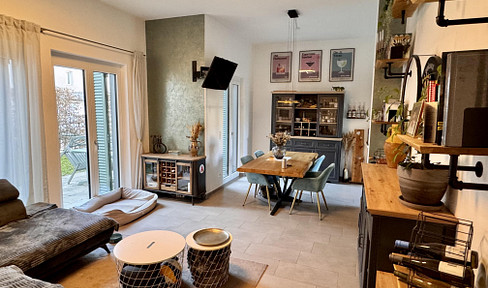 Barrier-free 3-room apartment with EBK, 2 terraces and garden share from private owner