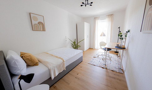 Freshly renovated 1-room apartment in Passau - furnished, balcony & water view