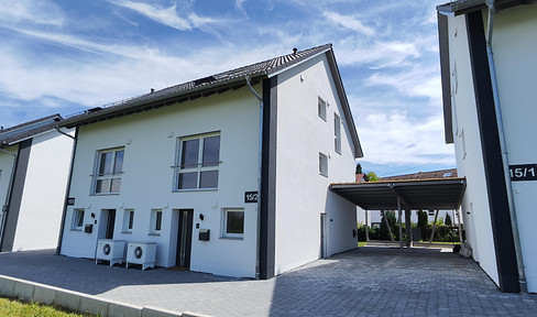 Modern semi-detached house with the highest energy standard according to KfW 40 Plus standard