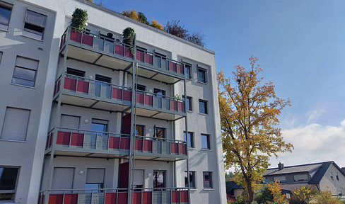Sehr hochwertige, helle 2-Zimmer-Wohnung (ca. 79 qm, KFW 55, Hochpart., Carport) - Altenstadt/WN