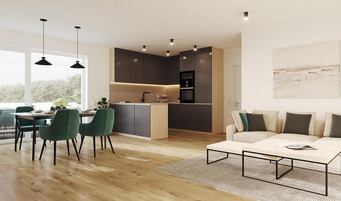 Modern 3-room apartment on the 1st floor with elevator