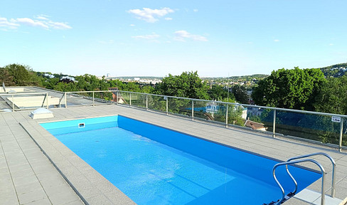 Traumhafte Single- oder Pärchen-Wohnung mit Dach-Swimmingpool & Wien-Panoramablick