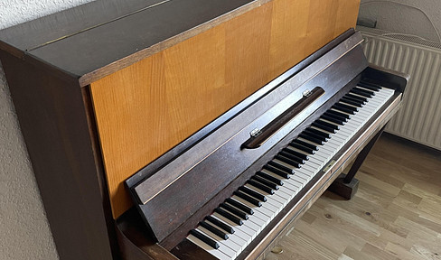 furnished 1-room flat w.piano 4 min.to S-Bahn Schwabstr.no Wi-Fi possible use internet w.cable