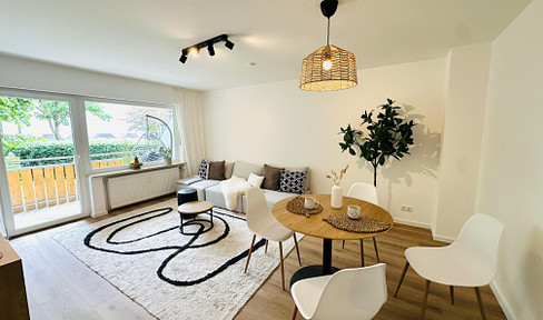 Sunny, freshly renovated 3-room ground floor apartment in Karlsfeld