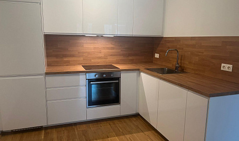 Helle und ruhige 3-Zimmer-Wohnung, 66 m2 mit Veranda, 1. Lift-Stock - neue und hochwertige Küche