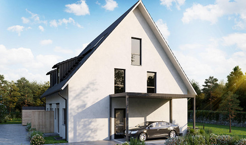 First occupancy: solid new-build semi-detached house with low-maintenance garden (house 2)