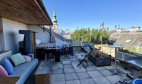 Urban Life & Work: Spacious top-floor maisonette with terrace near Kutschkermarkt