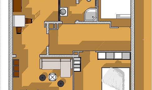 Kernsanierte moderne 2-Zimmer-Dachgeschosswohnung - Bezug ab 01.11.2025