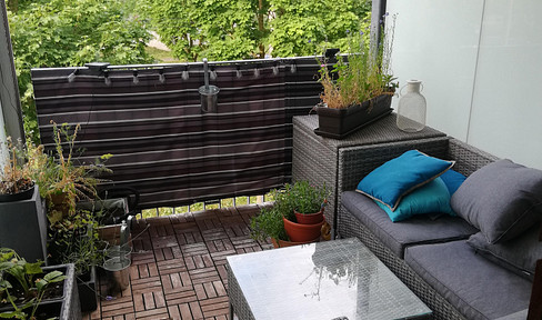 Naturnahe grüne Wohnung Linz Solarcity mit moderner Küche