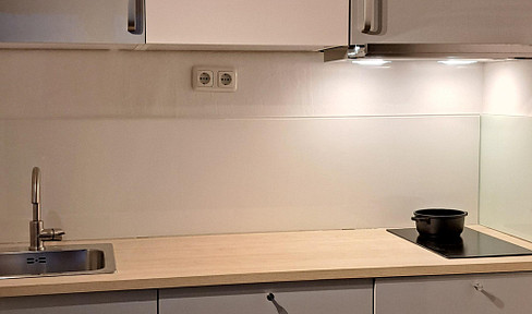 1.5-room attic apartment with fitted kitchen, bathroom and hallway