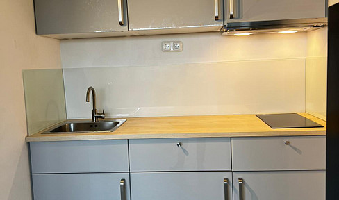 1.5-room attic apartment with fitted kitchen, bathroom and hallway
