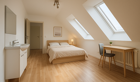 Modern, fully furnished 1-room core renovated apartment in a top location in Kriegsstraße