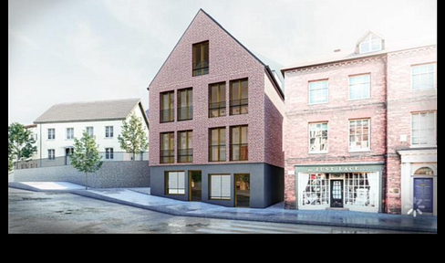 Plot with building permit in Backnang city center MFH + commercial