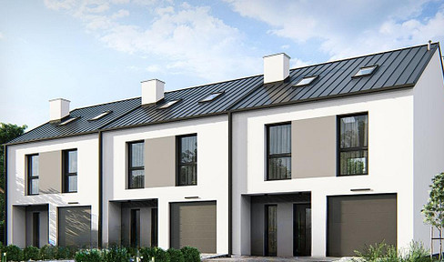 New construction of three modern terraced houses - stylish, efficient and future-proof