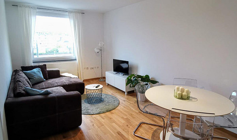 Furnished modernized apartment with balcony and walking distance to public transport
