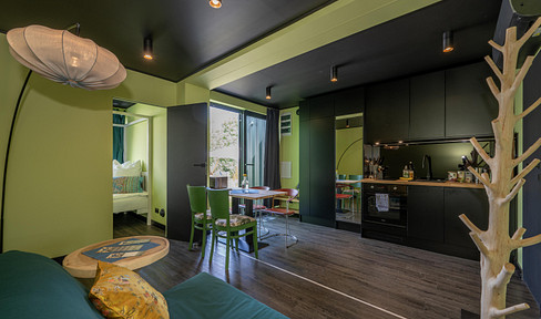 Chic weekend home made from converted sea containers in a top location with pool