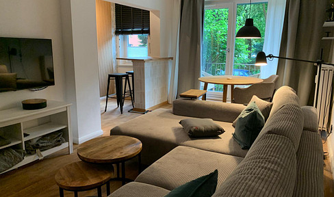 Furnished 2.5 room apartment with garden close to the airport