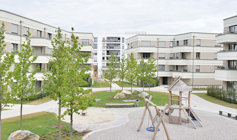 Aubing 2-room apartment 41.45 m2 ground floor partially furnished with terrace Munich West S-Bahn S4
