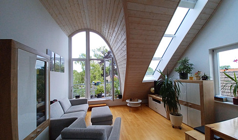 4-room maisonette apartment with three balconies, garage and kitchen