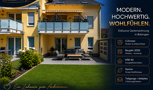 Exclusive 3-room garden apartment with a south-facing garden.