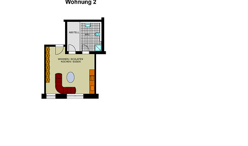 Apartment 1.5 rooms underfloor heating, barrier-free
