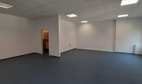 Open-plan office or loft apartment with shower/WC