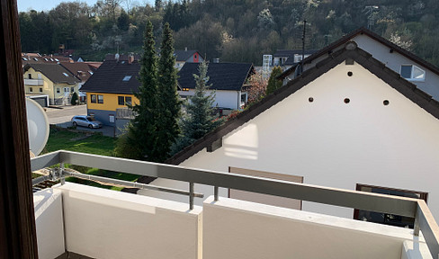 Small semi-furnished 2 roomed attic apartment with balcony in Pfinztal for single person
