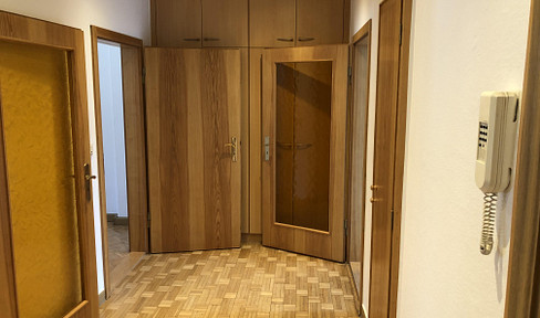 Apartment as good as new with 4 rooms, full bathroom, fitted kitchen, real wood parquet flooring and dream terrace in Freiberg