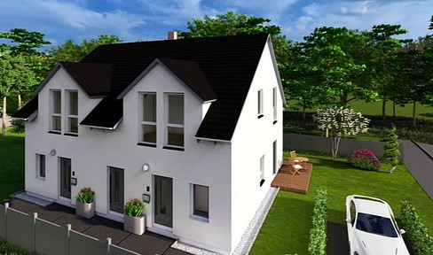 First occupancy - new semi-detached house with garden