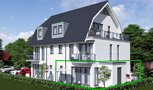 Provisionsfrei, Terrassenwohnung mit Garten, Carport, in zentralnaher Lage von Bad Zwischenahn
