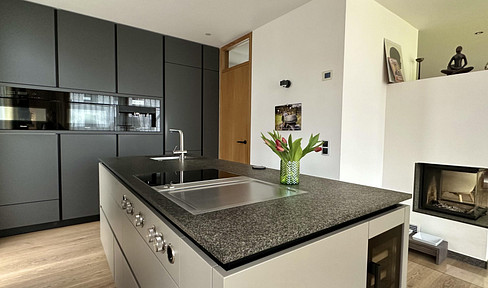 New exclusive EFH with large roof terrace and natural pool as well as many extras - VB!