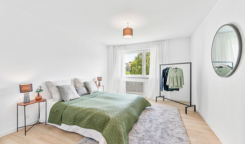 Commission-free: Freshly renovated 3-room apartment in Oberboihingen, with balcony & garage
