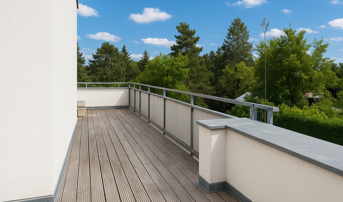 Modernized maisonette apartment with large roof terrace
