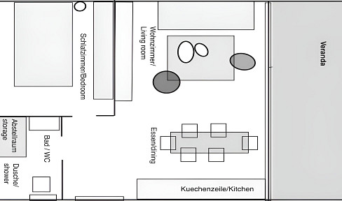 2 room first floor apartment - Sunny with large terrace in Mitte!
