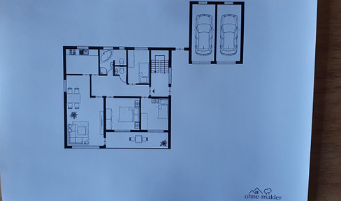 Well-kept, well-designed 4-room apartment with balcony, garden, garage and PV in Erftstadt-K.