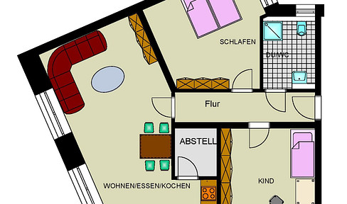 New apartment barrier-free with elevator and bathroom with window