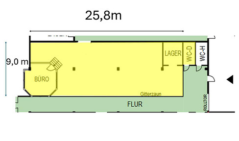 *** ca. 240 qm Lagerfläche mit Büro & WC *** sehr verkehrsgünstig ***