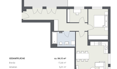 Exclusive new-build penthouse with 2.5 rooms, roof terrace & balcony secure viewing now!