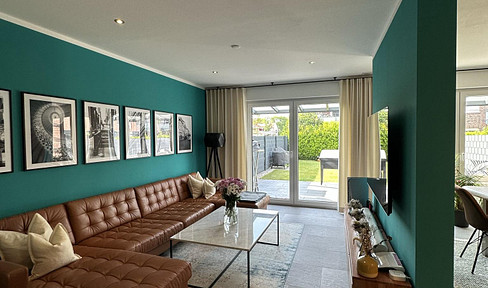 Luxurious new-build maisonette apartment in the heart of Havixbeck with garden and fitted kitchen