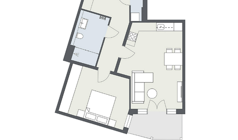 Modern & earthy: 2-room new-build with terrace & private garden arrange a viewing now!