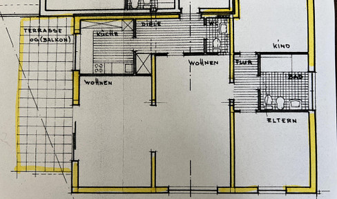 Schöne 3-Zimmer-109 qm Wohnung mit Balkon wird komplett neu saniert