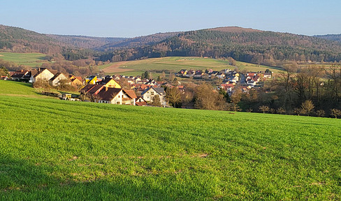 Baugrundstück in Schöllkrippen-OT inklusive Baugennehmigung für 9 Wohnungen mit Rohbau!